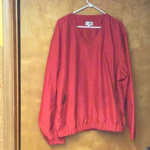 CUTTER & BUCK men’s v neck pullover sz L red - Picture 1 of 7